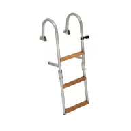   Žebřík na vlasy 3 stupně skládací kovový teak 72x19cm EVA