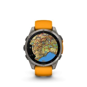   Garmin fenix 8 47mm AMOLED Sapphire, titánium, narancs/grafit szilikon szíjjal (ED XD) Okosóra