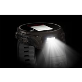   Garmin fenix 8 47mm SOLAR Sapphire, karbonszürke DLC titanium, fekete/sötétszürke szilikon szíjjal (ED XD) Okosóra