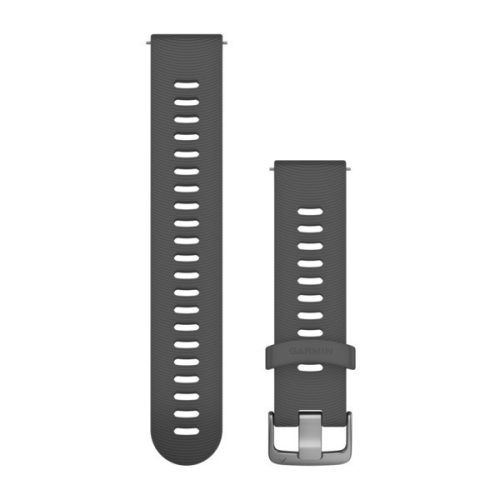 Óraszíj Garmin 20 mm szürke szilikon, rozsdamentes csat (Quick Release) Forerunner 245 Okosórához