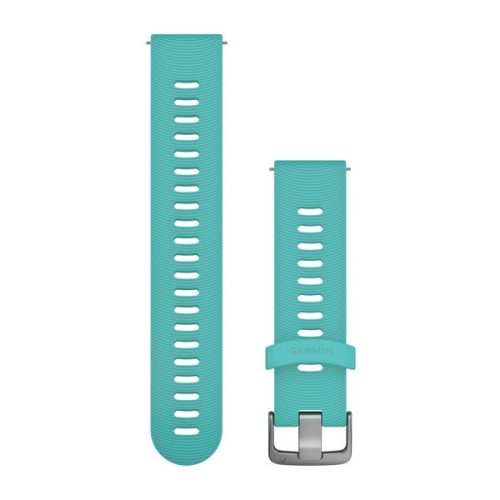Óraszíj Garmin 20 mm aqua szilikon, rozsdamentes csat (Quick Release) Forerunner 245 Okosórához
