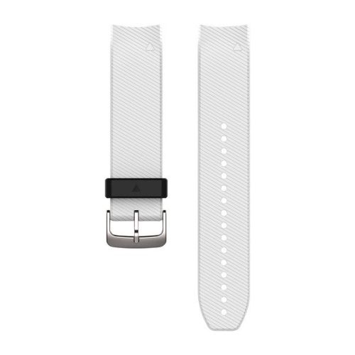 Óraszíj Garmin 22 mm fehér szilikon, ezüst csat (QuickFit) Approach S60 Okosórához