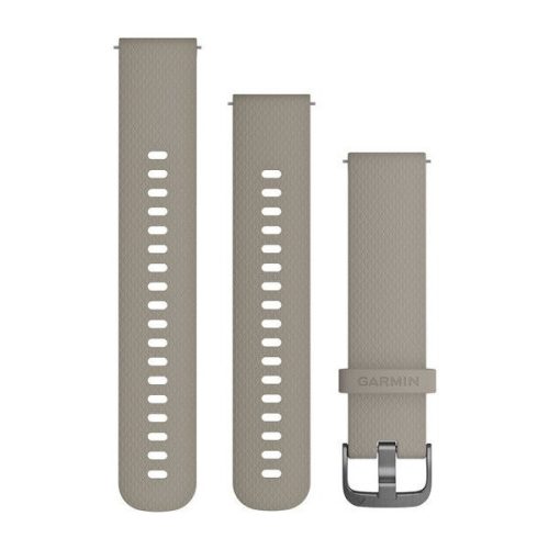 Óraszíj Garmin 20 mm homokkő szilikon, szürke csat (Quick Release) Vivomove HR Okosórához