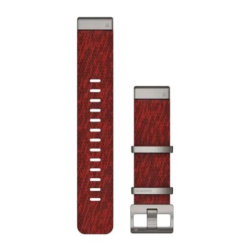 Óraszíj Garmin 22 mm piros nylon (Jacquard szövet)  (QuickFit) MARQ Okosórához