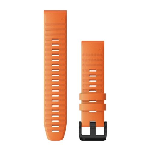 Óraszíj Garmin 22 mm narancssárga szilikon, fekete csat (QuickFit) Fenix 6 Okosórához