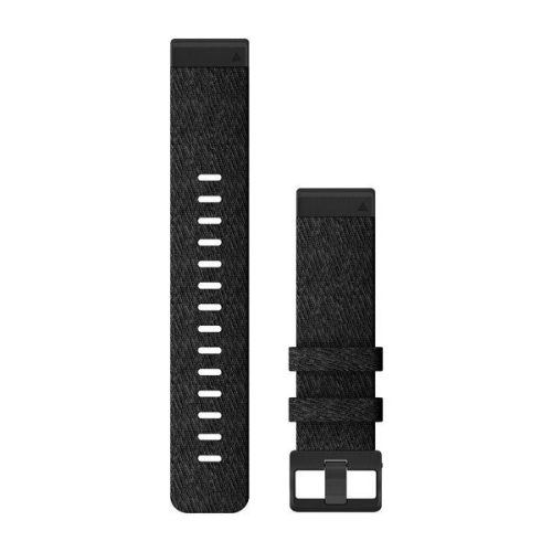Óraszíj Garmin 22 mm fekete nylon, fekete csat (QuickFit) Fenix 6 Okosórához