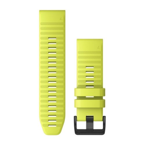 Óraszíj Garmin 26 mm sárga szilikon, fekete csat (QuickFit)Fenix 6X Okosórához