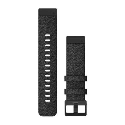 Óraszíj Garmin 20 mm nylon fekete nylon, fekete csat (QuickFit) Fenix 6S Okosórához