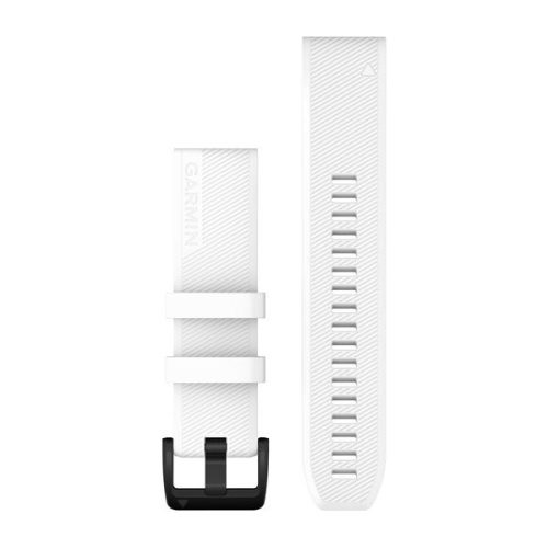 Óraszíj Garmin 22 mm fehér szilikon, fekete rozsdamentes csat  (QuickFit) Approach S62 Okosórához
