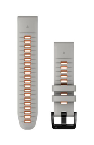 Óraszíj Garmin 22 mm szürke/narancs szilikon (QuickFit) Okosórához