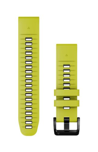 Óraszíj Garmin 22 mm lime/grafit szilikon (QuickFit) Okosórához