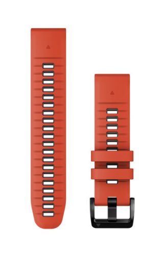 Óraszíj Garmin 22 mm piros/grafit szilikon (QuickFit) Okosórához