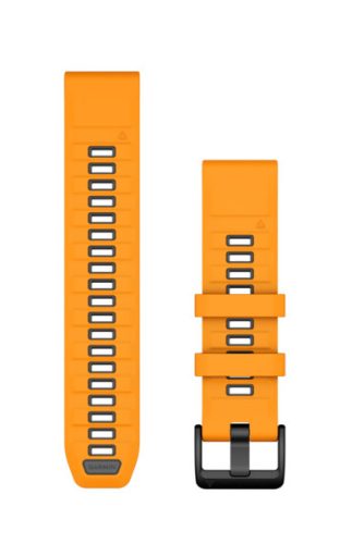 Óraszíj Garmin 22 mm narancs/grafit szilikon (QuickFit) Okosórához