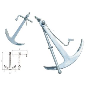 Kotva se dvěma háky Admiralty 30 kg