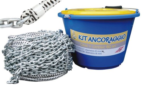 Kotvicí sada 50 m 12 mm lana/ 10 m 6 mm řetězu