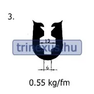Gumový profil EPDM model 3 SOL