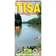 Kniha, mapa Tisza, Szeged to Danube Anglicko-srbsky