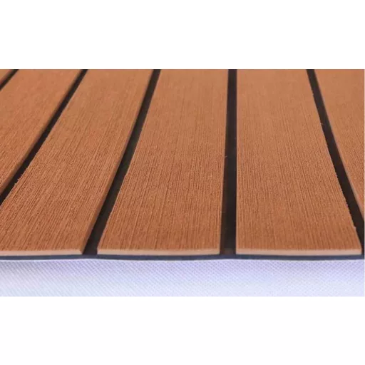 Lodní podlahová krytina teak-černá 240x90x0,6 cm