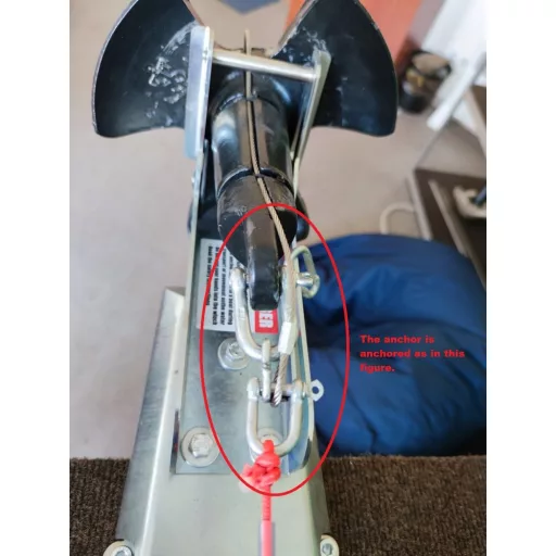 SILNĚJŠÍ kotva s bezpečnostním lanem 5+1,8 kg