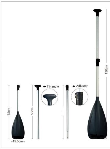 Veslařské pádlo mini teleskopické černé 82/130 cm DAW