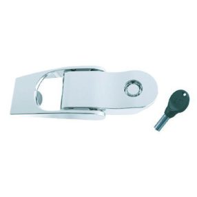 Zár rugós retesszel kulccsal inox EVA