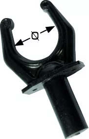 Veslařská vidlice s černou plastovou podrážkou 52 mm