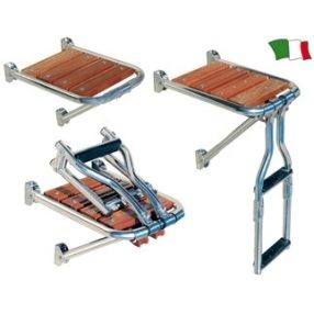 Lodní žebřík s edelsthal teak výstup 2 kroky