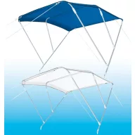 Bimini střecha se 3 větvemi bílá 180x150x140 cm