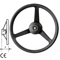 Volant z nerezové oceli, teak, 40 cm,
