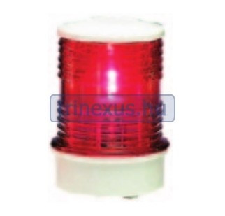 Světlo červené 360° 90x63 mm v bílém pouzdře