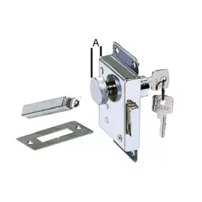 Ajtózár krómozott sárgaréz jobb EVA