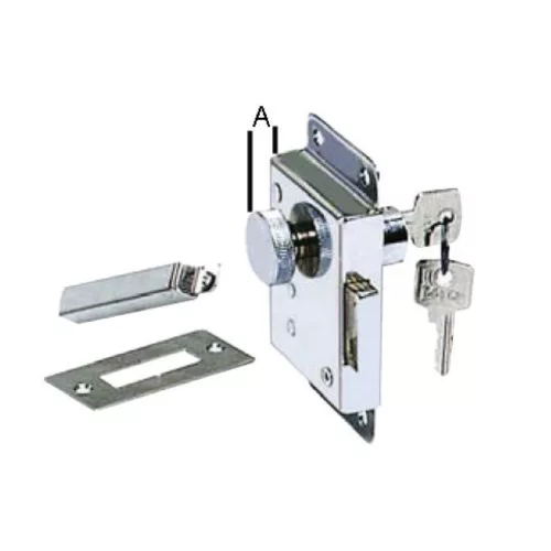 Ajtózár krómozott sárgaréz jobb EVA