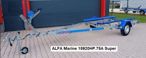 Přívěs pro přepravu lodí Alfa Super 750 kg bez brzdového polštáře do 5,5 m