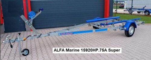 Přívěs pro přepravu lodí Alfa Super 750 kg bez brzd do 6,8 m
