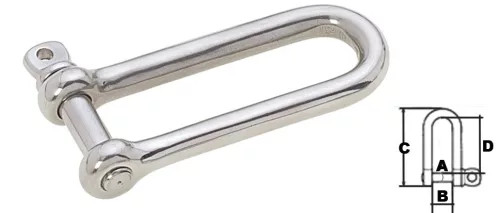 Třmen LANGE "D" z nerezové oceli AISI 316