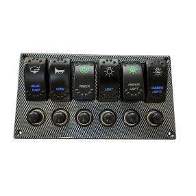 Kapcsolótábla 6 egységes karbon EVA