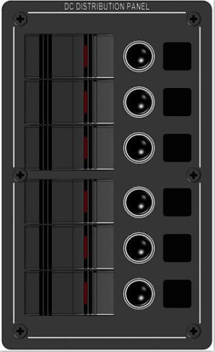 Kapcsolótábla 6 egységes Electron EVA