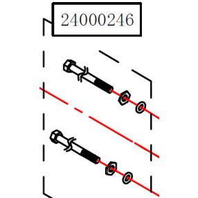   Pár upínacích šroubů motoru Haswing Cayman B55,T55, B55 GPS, B80 GPS HSW
