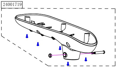 Haswing Cayman B55, B101 spodní kryt bílý HSW