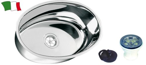 Nerezový eliptický dřez 356 x 240 mm
