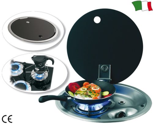 Plynový sporák s jedním hořákem kulatý 340 mm