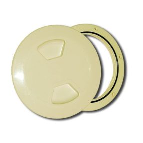 Tárolórekesz fedél kör műag 102-143mm bézs EVA