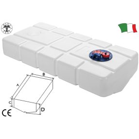   Palivová nádrž ve tvaru klínu pro montáž 57 litrů 60x50x15-23 cm