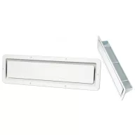 S bílou plastovou větrací vložkou 420 x 120 mm