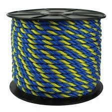 Lano PP žluto-tmavě modré 4 mm