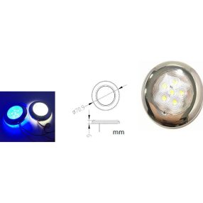 Kabinfény mennyezeti 6 led rozsamentes acél EVA