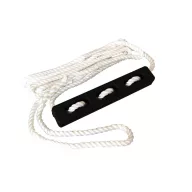   Šňůra na lodní háček kroucená s gumovou kostí 3 m/10 mm bílá