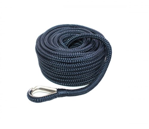 Kotevní lano s jádrem z ocelového PE lana 12 mm/35 m tmavě modré barvy
