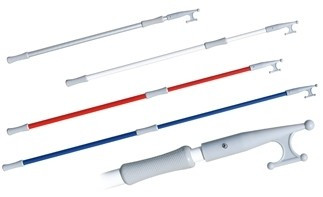 Lodní hák teleskopický červený 120/210 cm