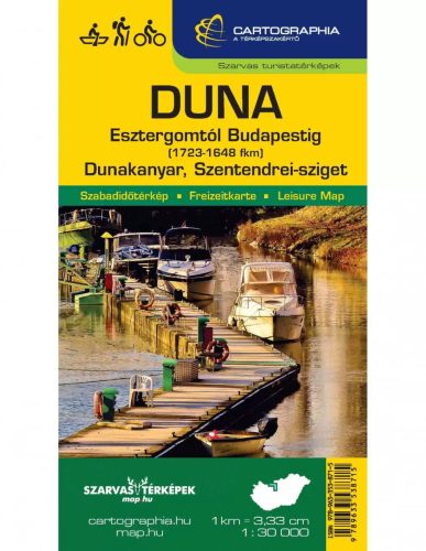 Kniha, Duna Esztergom-Budapest Tourist Map (HUNGARY)